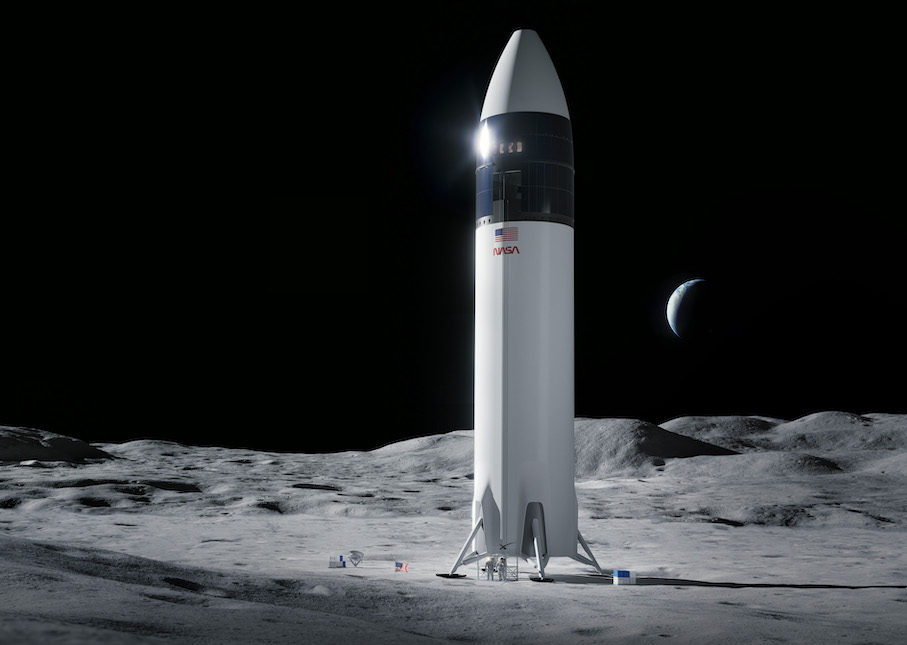 SpaceX Starship on the Moon
