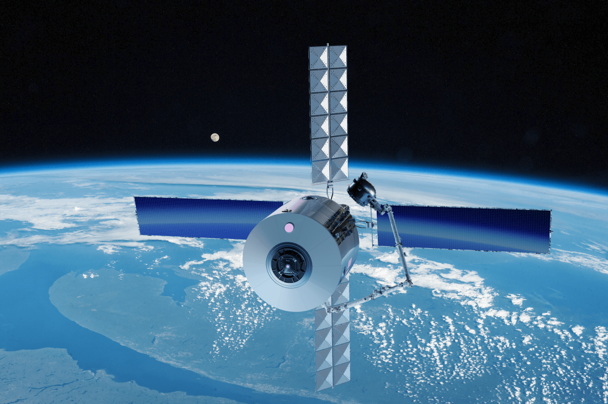 Rendering of the Starlab space station in orbit. Starlab Space is a joint venture involving companies representing all Western ISS partners.